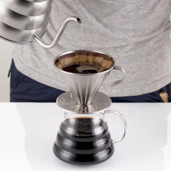 压花不锈钢手冲咖啡滤杯手冲壶滴滤式过滤器 滤纸托V60通用滴漏,餐饮具,配套器具,淘宝优惠券,粉丝福利购,淘宝优惠卷