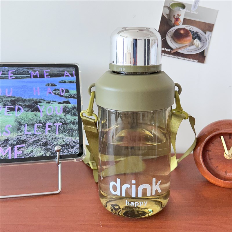 夏季大容量水杯带滤网简约男女通用户外塑料大Q肚杯运动健身吨吨