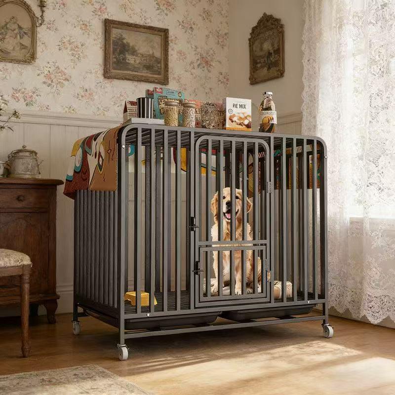 室外狗笼子大型犬中型加粗方管厕所边牧家用六面金毛拉布拉多笼子