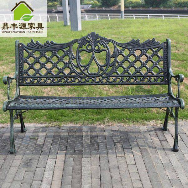 铸铁座椅 排椅户外园林公园阳台休闲铁艺公园椅靠背铁艺 长椅