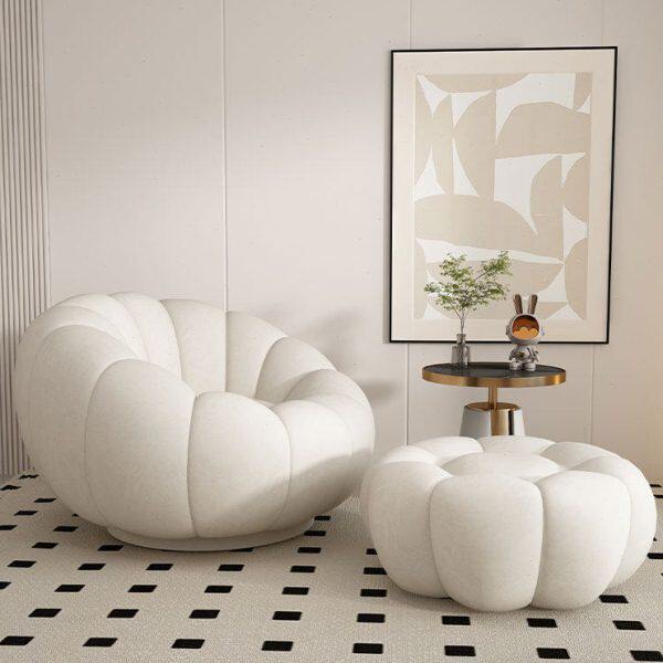 风座椅南瓜小户型休闲卧室小沙发懒人沙发客厅单人奶油阳台沙发椅