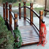 碳化木定制木仿古内木景观湖桥防腐木桥 木木桥 木桥 桥 河道桥