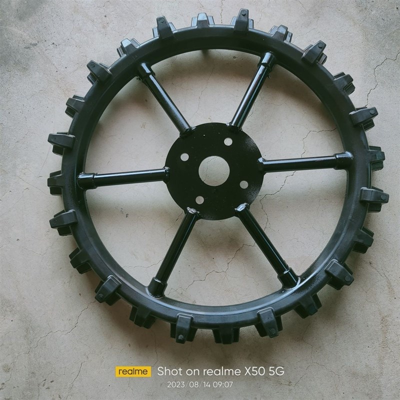 手扶拖拉机改装喷l药插秧运苗植保施肥机手扶防滑轮实心轮胎大全