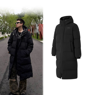 连帽防风加厚保暖男款 阿迪达斯羽绒服冬季 过膝 KC2165 长款