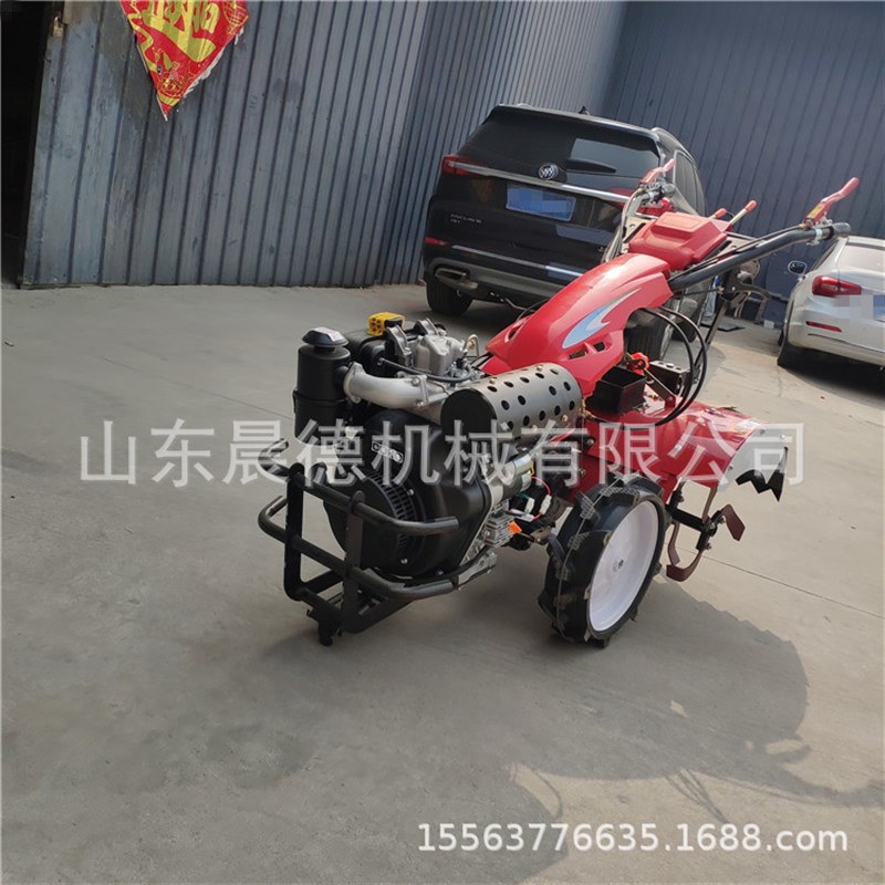 8马力四驱e柴油微耕机 手扶起垄大马力自走式旋耕机