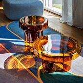 玻璃居家创意床头柜茶几简约北欧桌子阳台边几现代客厅圆形时尚