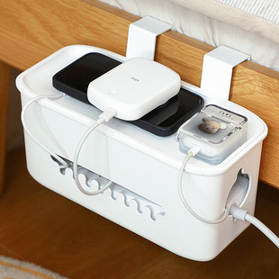 插排电线固定插座排插墙上理线器置物架网线走线神器W充电线收纳