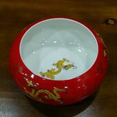 陶瓷杂物大号烟缸垃圾洗茶洗红色笔缸烟灰缸景德镇糖果家用收纳缸