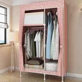 冬季 布衣柜衣柜简易加粗牛津布柜富大衣堂长裙唐加固挂管25收纳柜