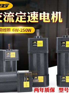 电机W9微型60变速40定速0WW电容流小型马达W交低速120齿轮减速机