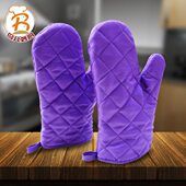 时尚 厨房烘焙工具耐高温防烫手套实 烤箱隔热厚棉微波炉家用手套