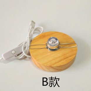 家用螺口灯口万向灯泡底座灯头底坐灯座e27木个性创意实木灯台灯