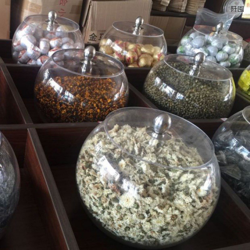 玻璃大号透明茶叶罐密封罐大口陈B皮小青柑玻璃茶叶罐中药材展示