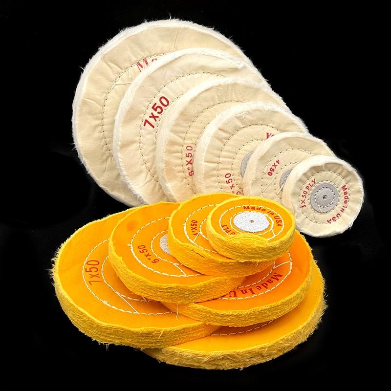 布抛锈光黄d打工磨饰金轮不镜面抛棉白布光钢打轮属轮金器具首材