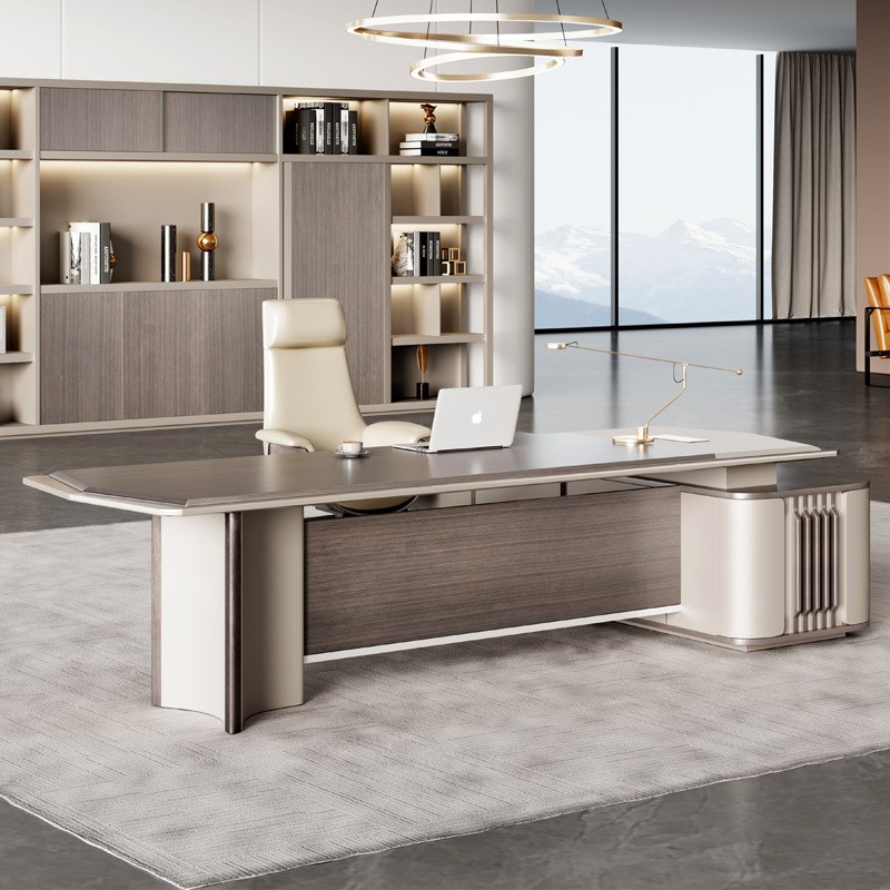 老板办公桌经理办公桌椅s组合简约现代大班台办公室家具总裁桌子