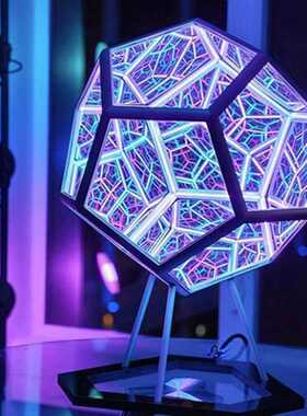 Infinty Dodecaedron 创意酷炫无限十二面体小夜灯彩色体艺术灯