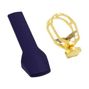 萨克斯中音金属笛头裸铜镂空卡子 中音萨克斯配件可批 长柄保护帽