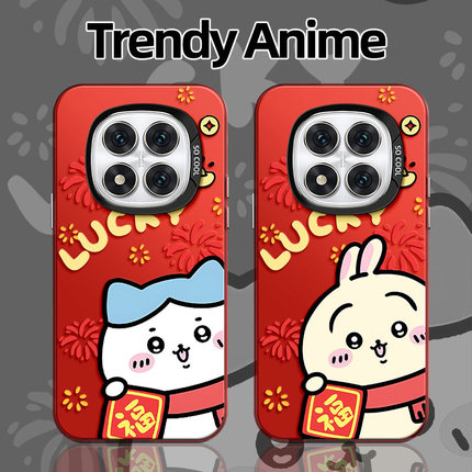 新春适用红米note15Pro+新款小八2026福临门二次元Redmi乌萨奇手机壳防摔高级感硬壳软边note14/13/12保护套