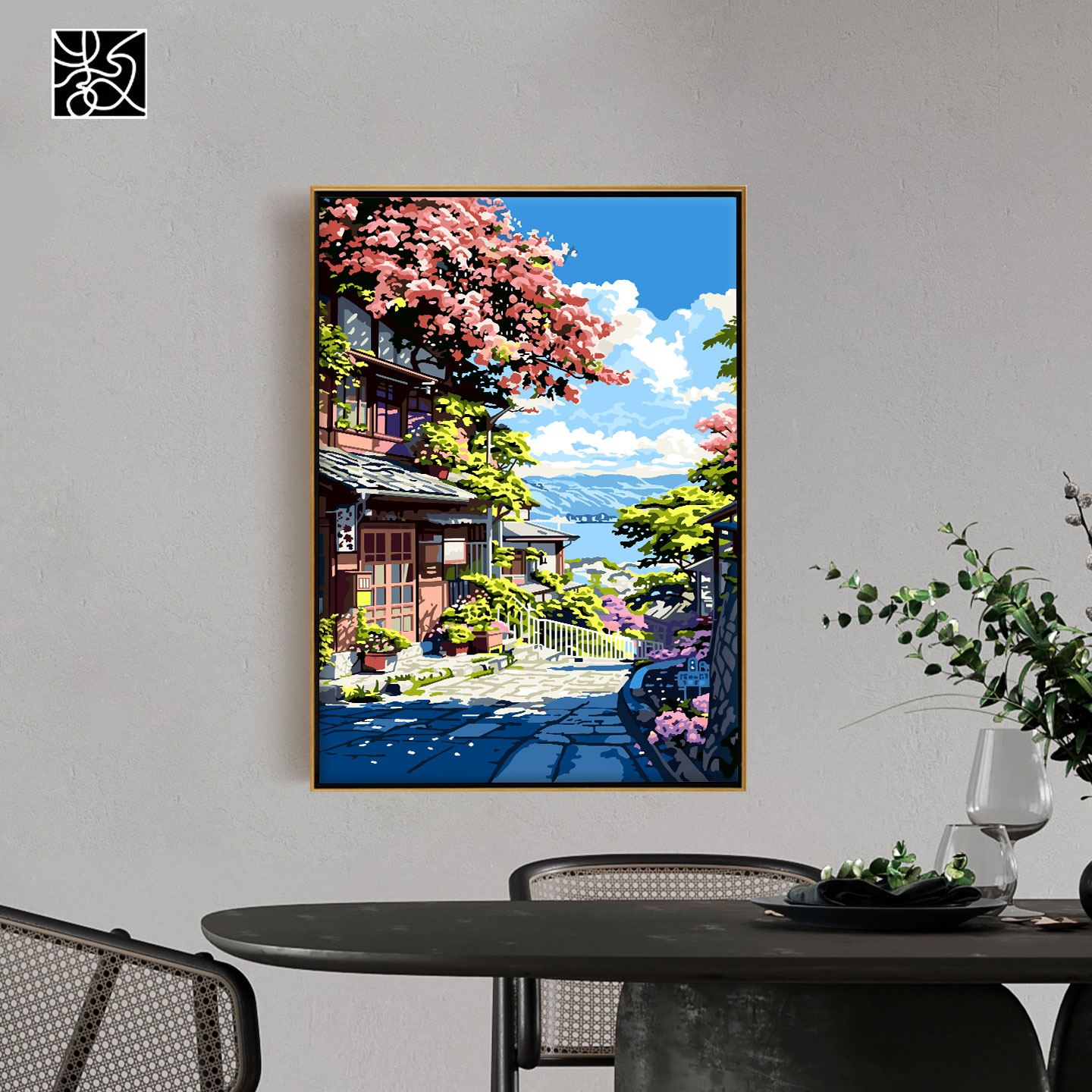 数画大师数字油画手绘填色丙烯画客厅背景涂色风景装饰画拾光小巷