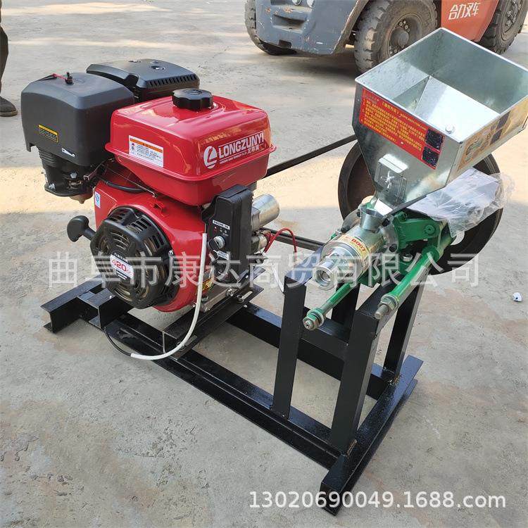 电动两个机头膨化机 小型汽油机带动爆米花机 柴油版水泵