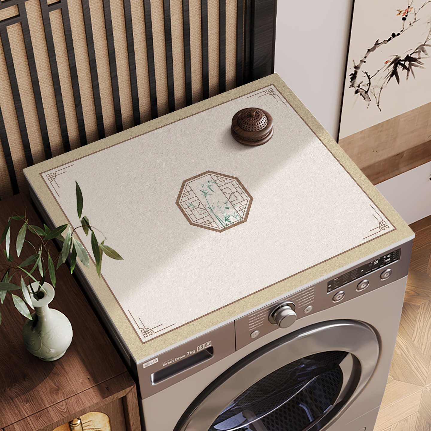 滚筒洗衣机顶盖布垫盖巾硅藻泥