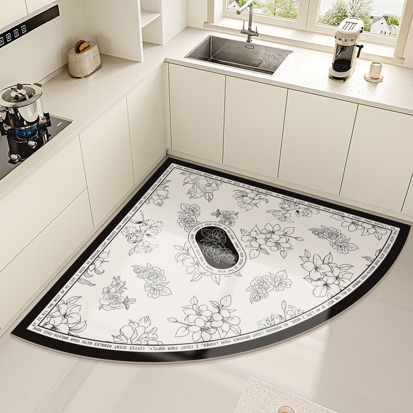 2025年新款美式扇形厨房地垫