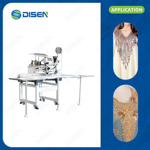 Single Head Double Sequin And Dual Beads Embroidery Machine