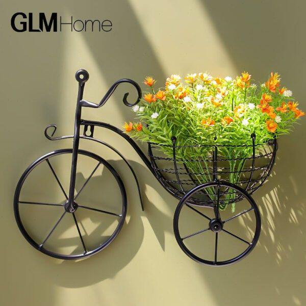 自行车花篮墙壁挂壁饰壁挂墙饰田园风客厅餐厅墙面装饰饰北欧铁艺