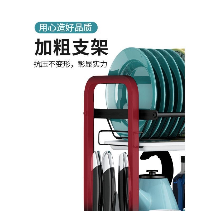 304不锈钢g厨房碗架沥水架晾放碗筷沥碗柜双层用品收纳盒置物家固