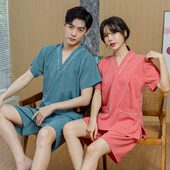 大码 服汗蒸服女 浴推拿情侣家居服足浴美容浴按摩服店收纳袋服男士