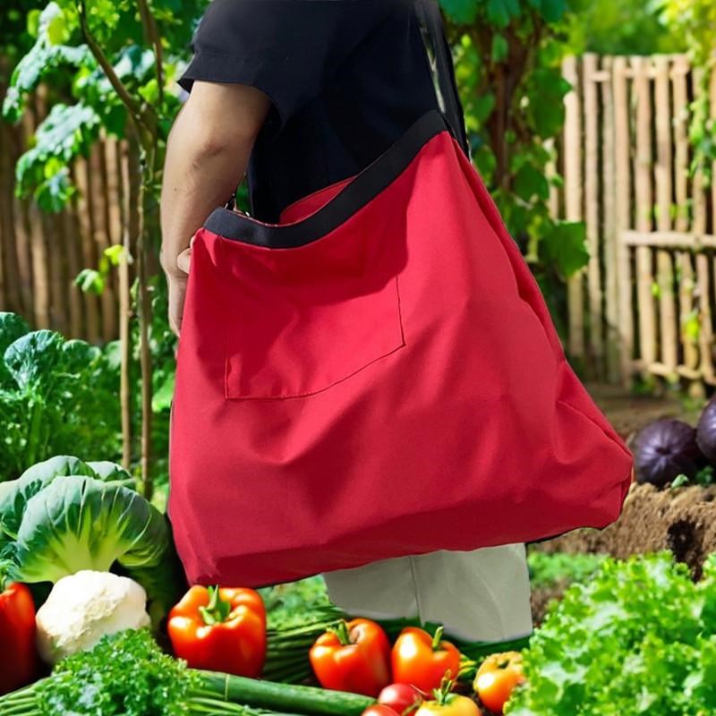 新款户外采摘袋露营农家乐F纯色腰袋草蘑菇收集包