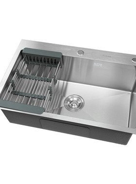 手工水槽单槽SUS304不锈钢6545尺寸台上台下洗菜盆厨房洗碗池