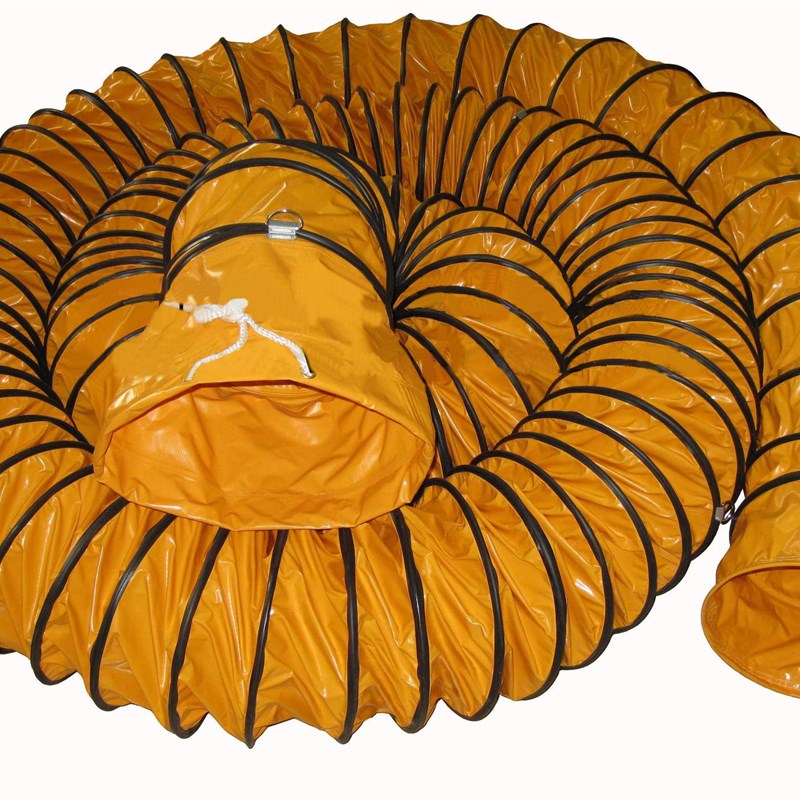 PVC尼龙塑料通风管伸缩软风管螺旋排烟管道风机管道300 350 400mm