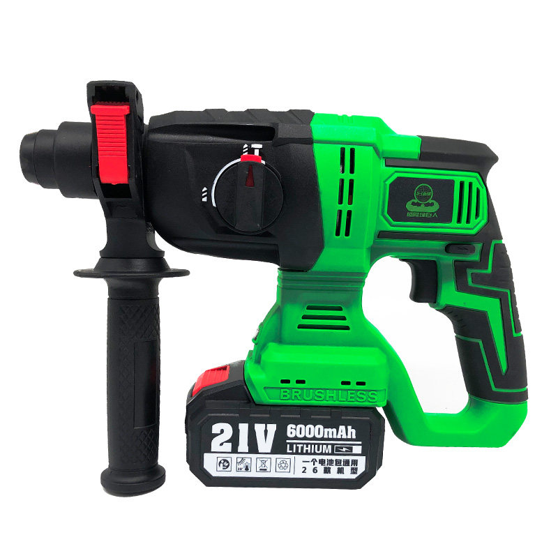 绿巨人21V锂电电锤充电式无刷冲击钻多功能轻型大功率电钻工业级
