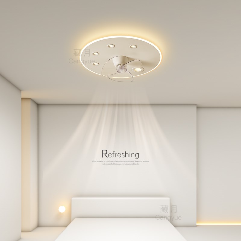 创意风扇灯主卧室灯简约现代led吸顶灯无主灯客厅灯餐厅书房灯具