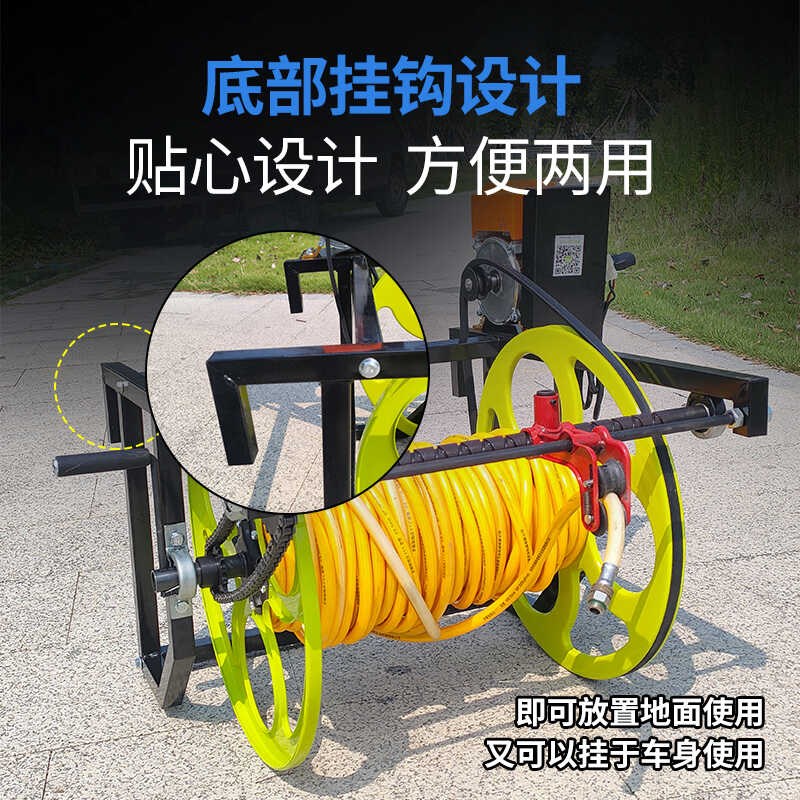 电动遥控收管绕管机农用高压打药管卷管器挂车电线网线水管收纳架