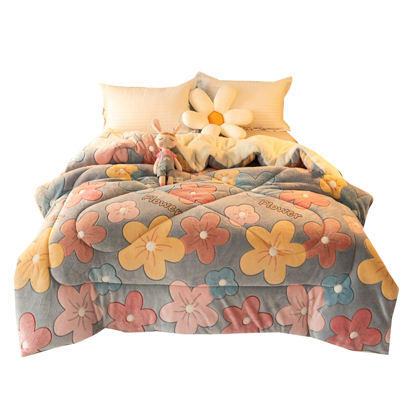 冬季羊羔绒冬被加厚保暖被子被芯学生宿舍单人棉被被褥空调被冬天