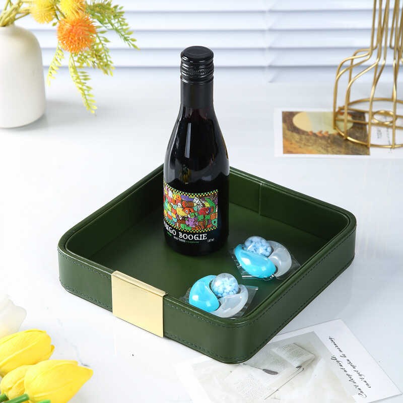 欧式客厅茶几托盘钥匙收纳盒门口玄关放杂物收纳盘桌面摆件置物架