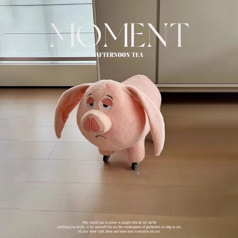 太乙真人坐骑猪玩偶凳子可爱飞天猪公仔毛绒玩具板凳娃娃儿童座椅