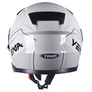 野马头盔双镜片男女电动摩托车半覆式四季安全帽秋冬电瓶车半盔灰