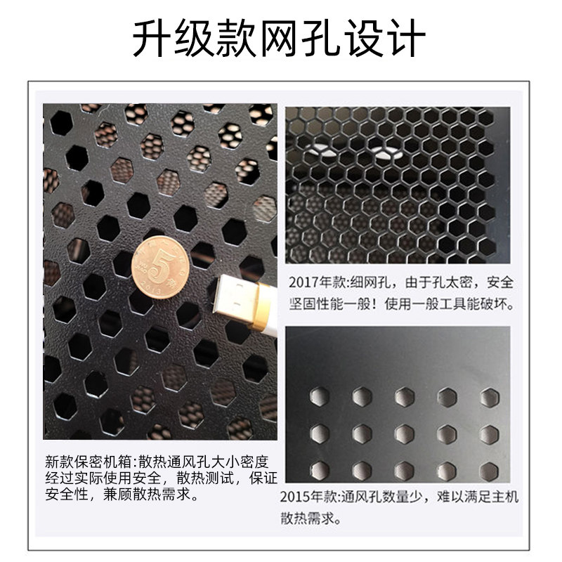 电脑主机防盗安全保密机箱 数据保护箱 禁用USB机箱带锁主机柜