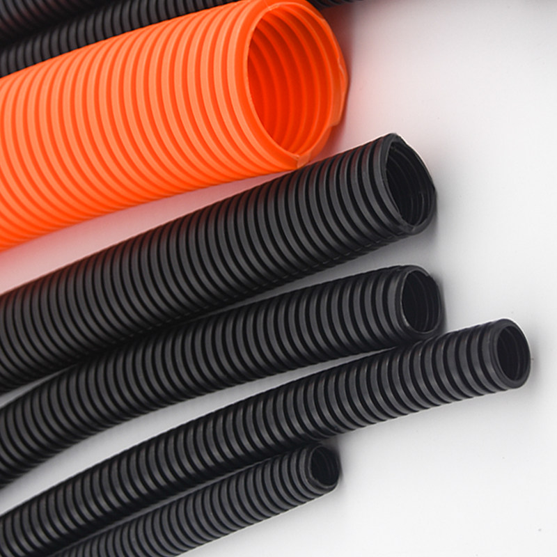 PP塑料波纹管阻燃PP耐高温穿线管pp汽车护线套管可开口电线穿线管