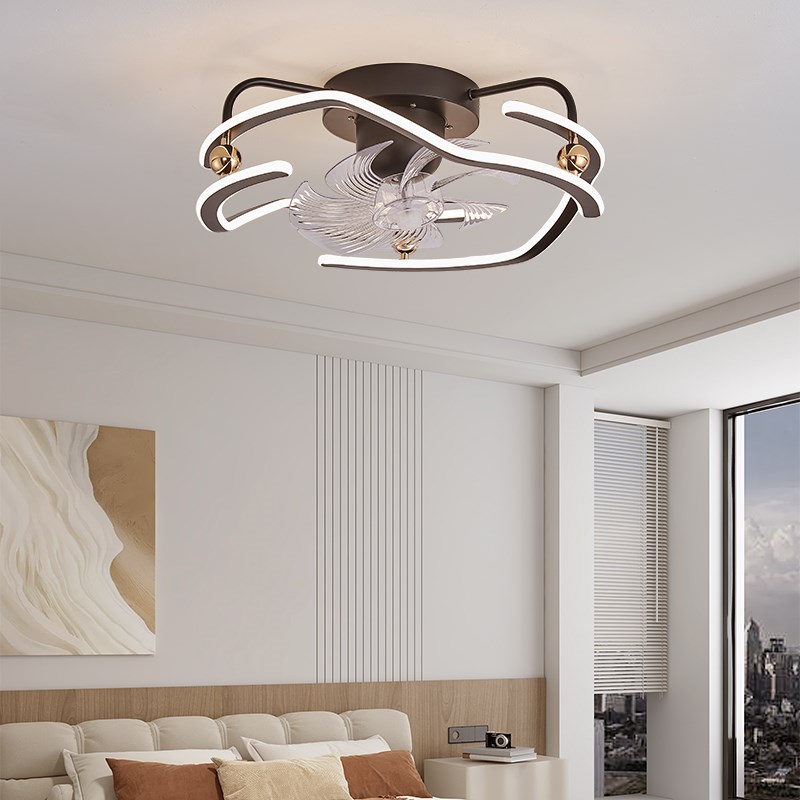 吊扇灯风扇灯2025新款客厅餐厅卧室书房间饭厅一体摇头电风扇吊灯