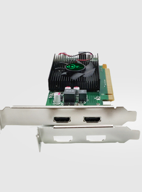 多屏显卡双HDMI4K高清小机箱半高刀卡HTPC监控炒股投影扩展拼接卡