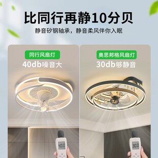 客厅风扇灯现代轻奢大气大厅主灯带风扇一体家用卧室房间全屋灯具