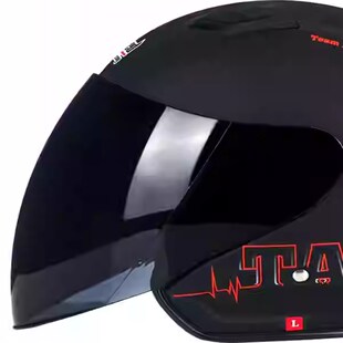 坦克头盔半头盔T536透明镜片浅棕色镜片镀银镜片黑色镜片