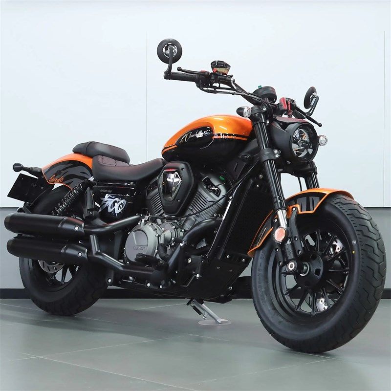 奔达金吉拉500V型双缸水冷金吉拉450男士复古巡航旅行太子摩托车