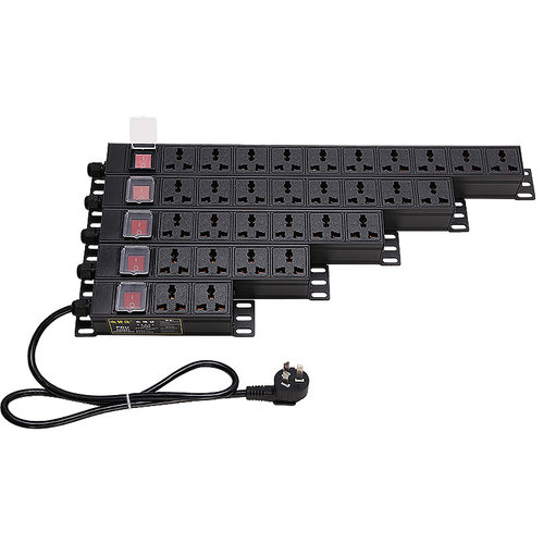 PDU机柜电源竖装24568位万用孔开关10A16A弱电箱工业排插座接线板