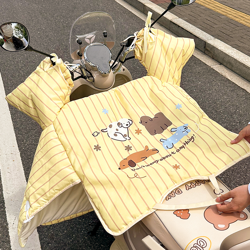 加绒加厚电动车挡风被