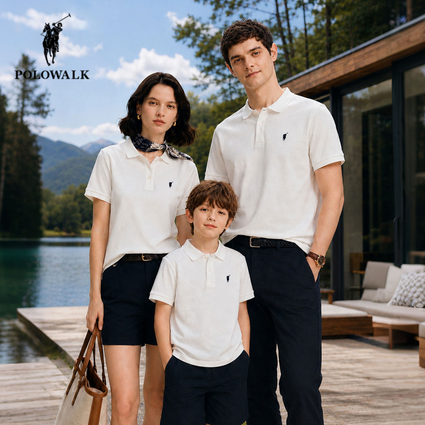 【亲子装】POLOWALK短袖夏季新款保罗polo衫一家三四口母子装上衣